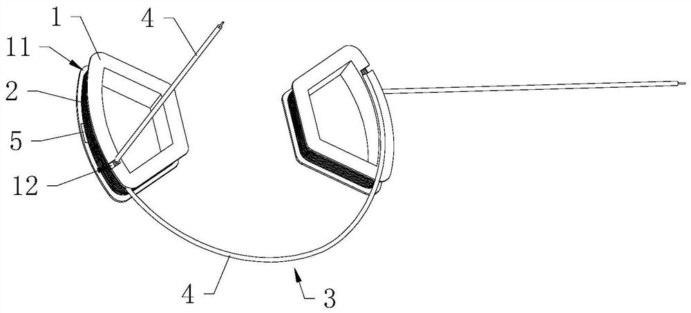 Alternating current brake coil, winding device and process