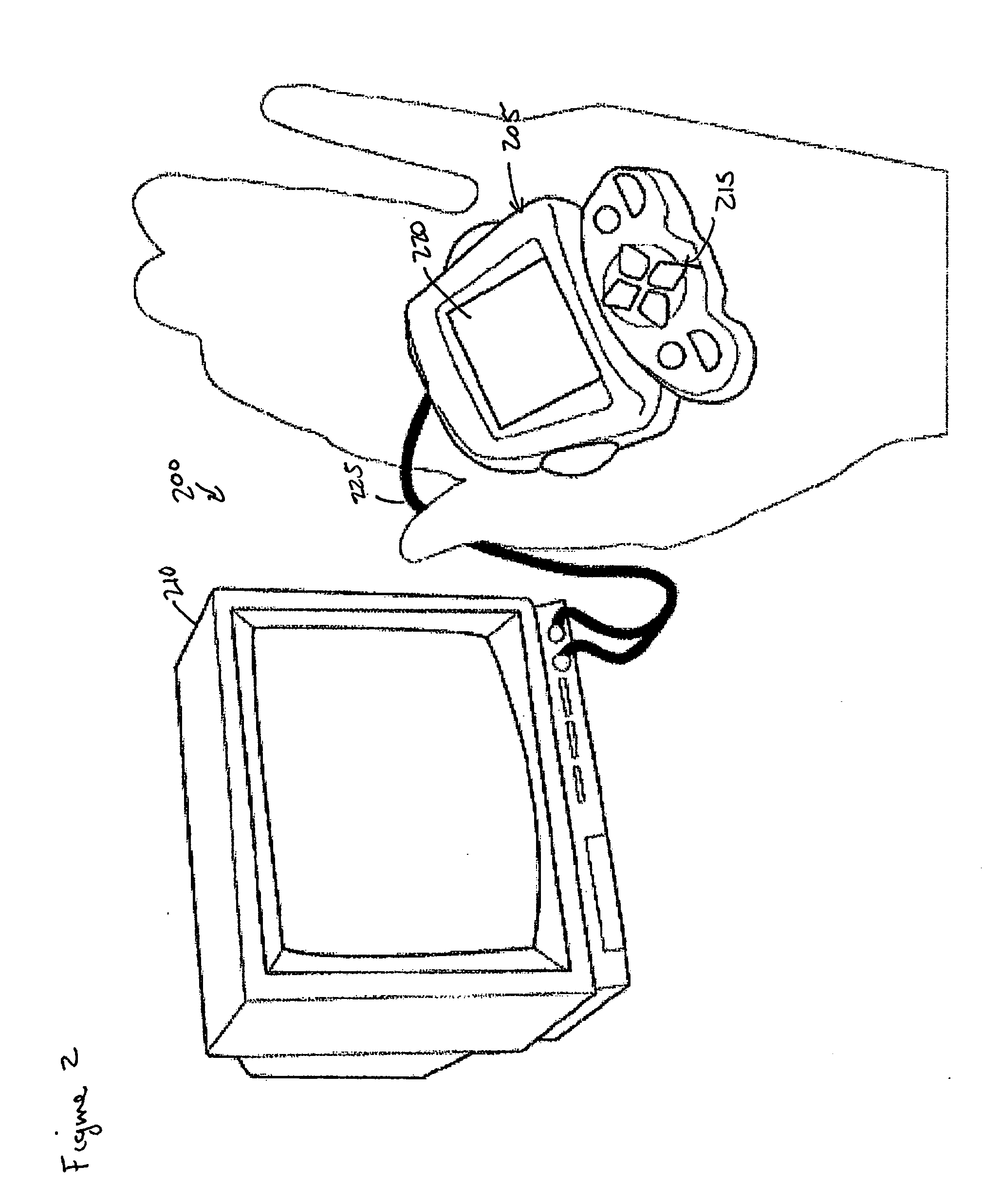 Portable hand-held entertainment system with connectivity to non-integrated displays