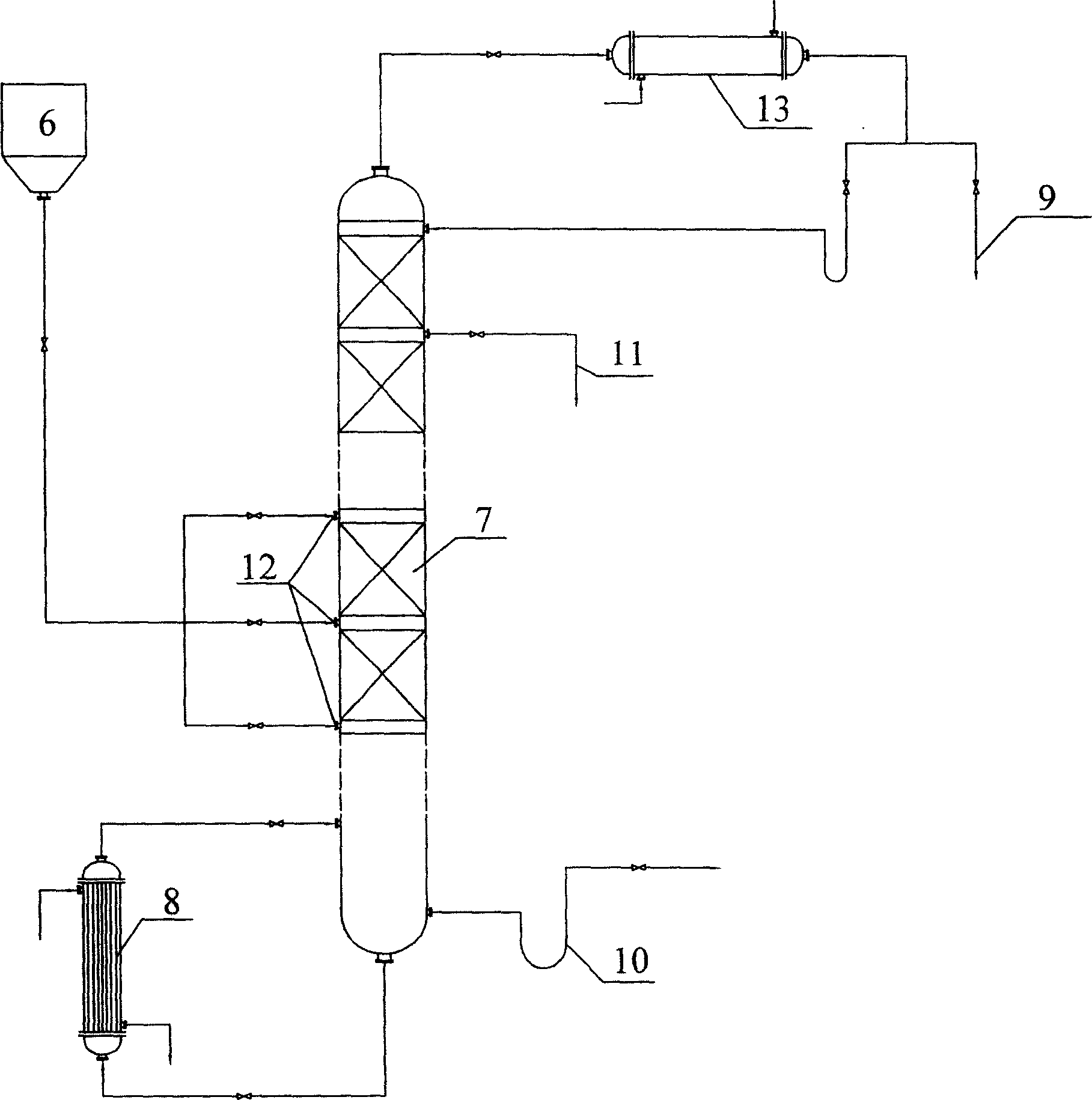 Device for separating 2-methyl butanol, 3-methyl butanol from iso amyl alcohol and its application method