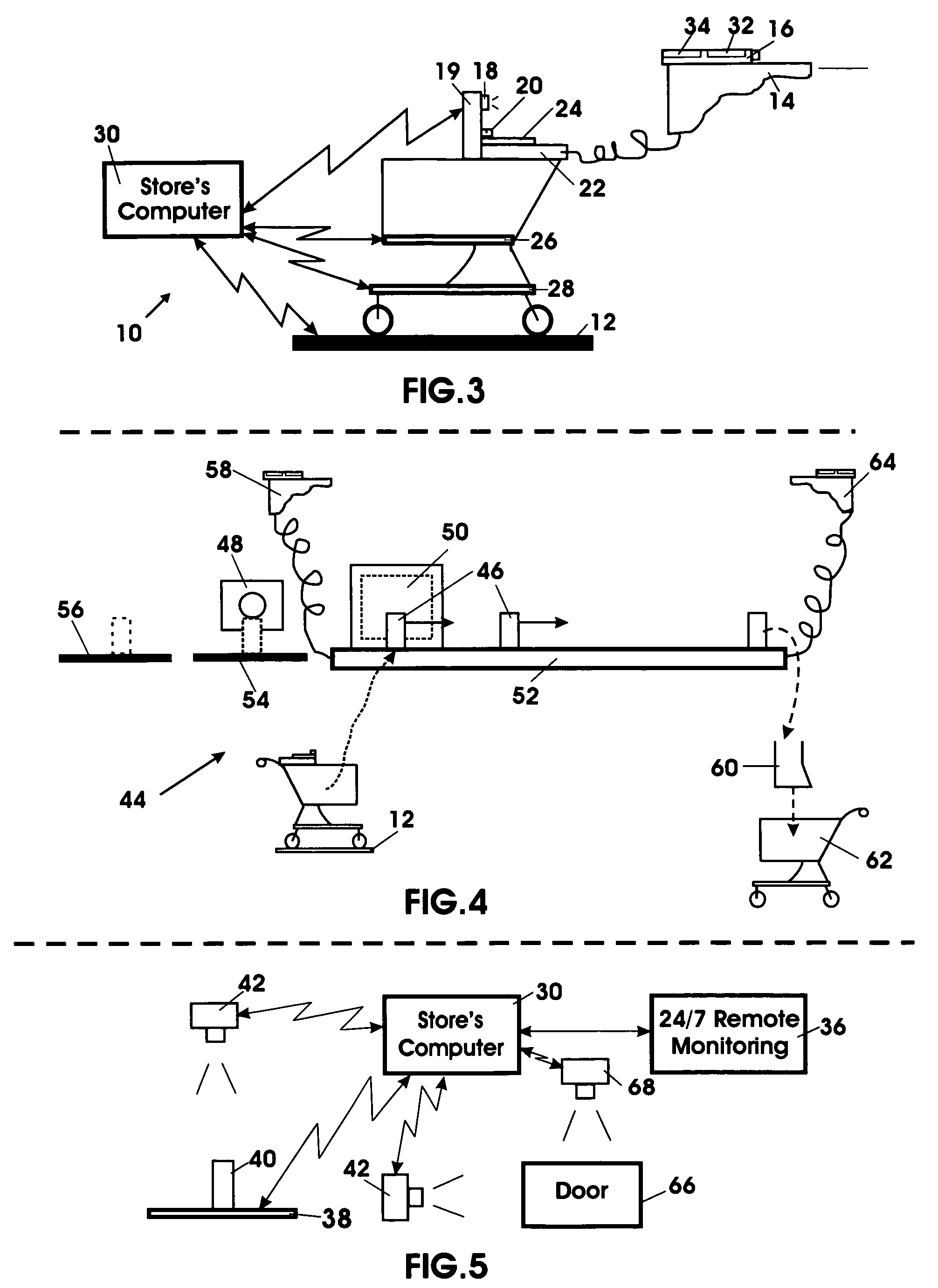 System and method for security protection, inventory tracking and automated shopping cart checkout