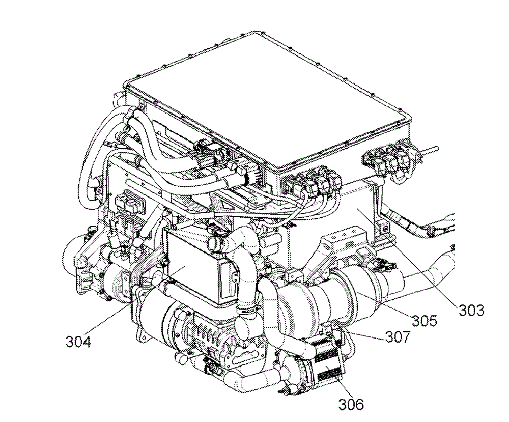 Fuel cell engine system integrated structure