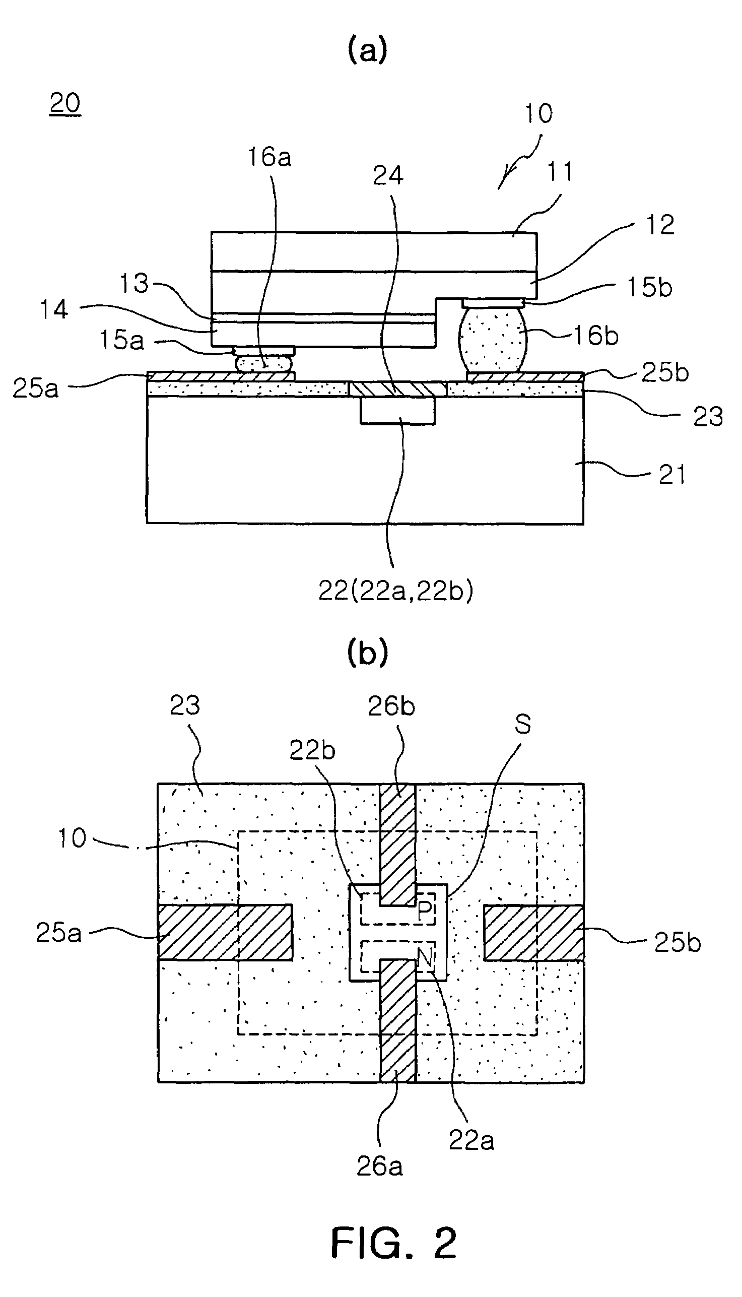 Light emitting diode package including monitoring photodiode