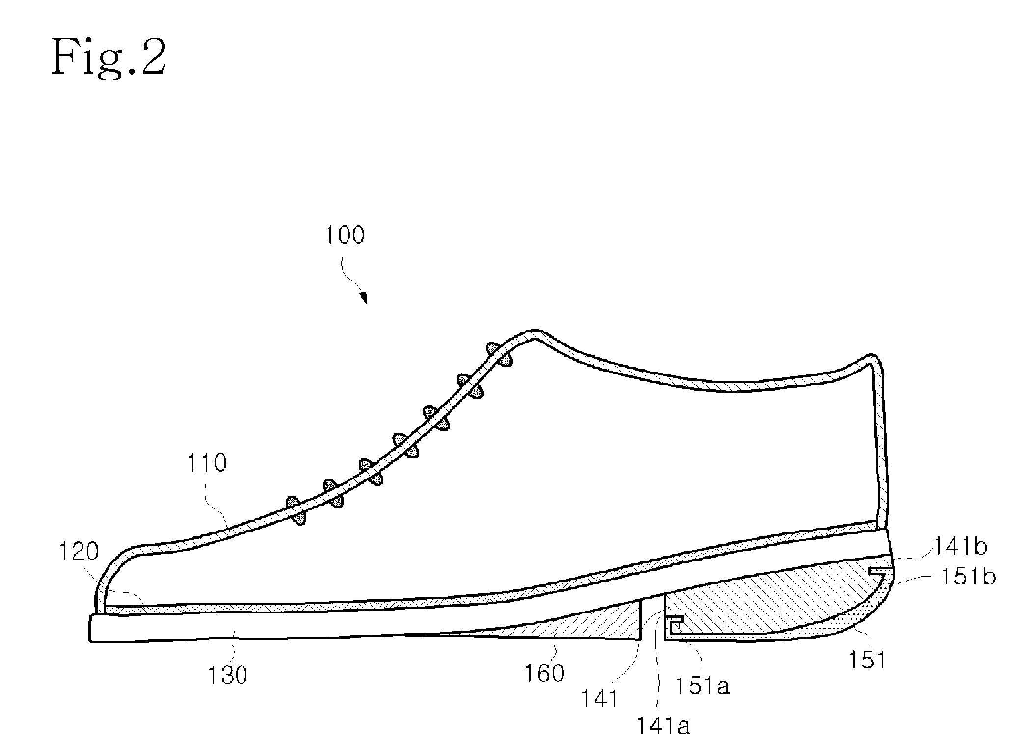 Human body-balancing footwear capable of preventing knock-knees and providing cushioning suitable for the weight of wearer