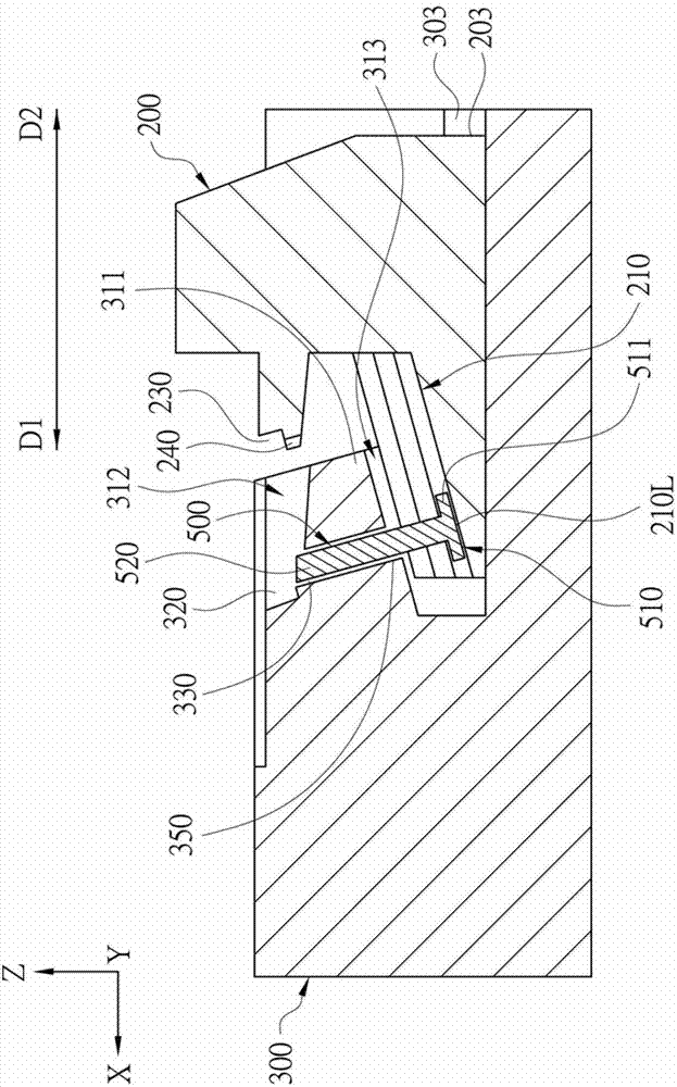 Mold and method for forming tilt boss