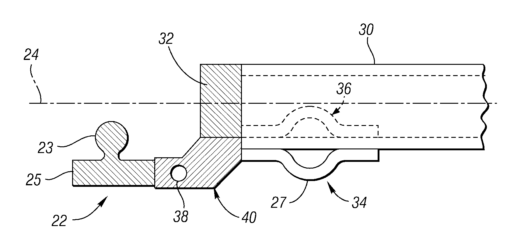 Rear Vehicle Subassembly Having a Towing Hitch Member