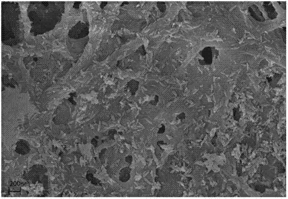 Oil-soluble/water-soluble organic-inorganic three-phase porous micro-nanometer composite bone repair material