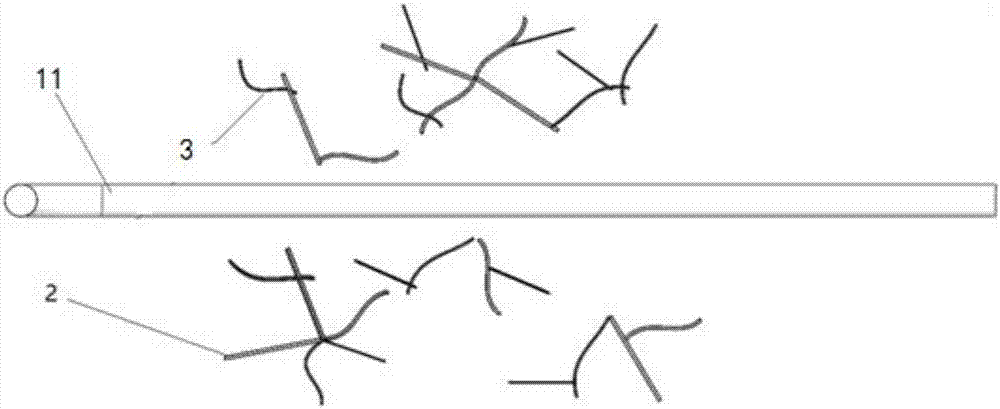 Synergetic fracturing method for main crack and complex crack network of large channel