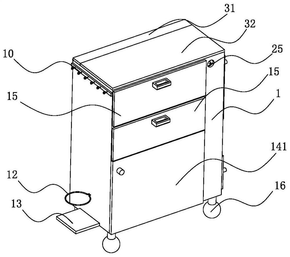 Multifunctional disinfection bedside table