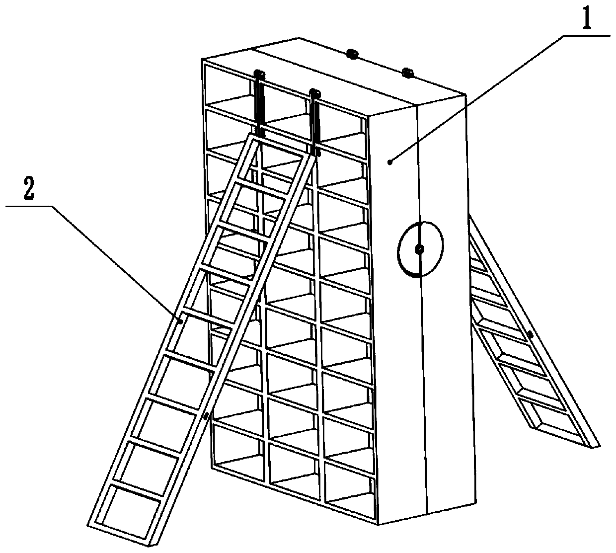 Filing cabinet convenient for storing and taking of files on high