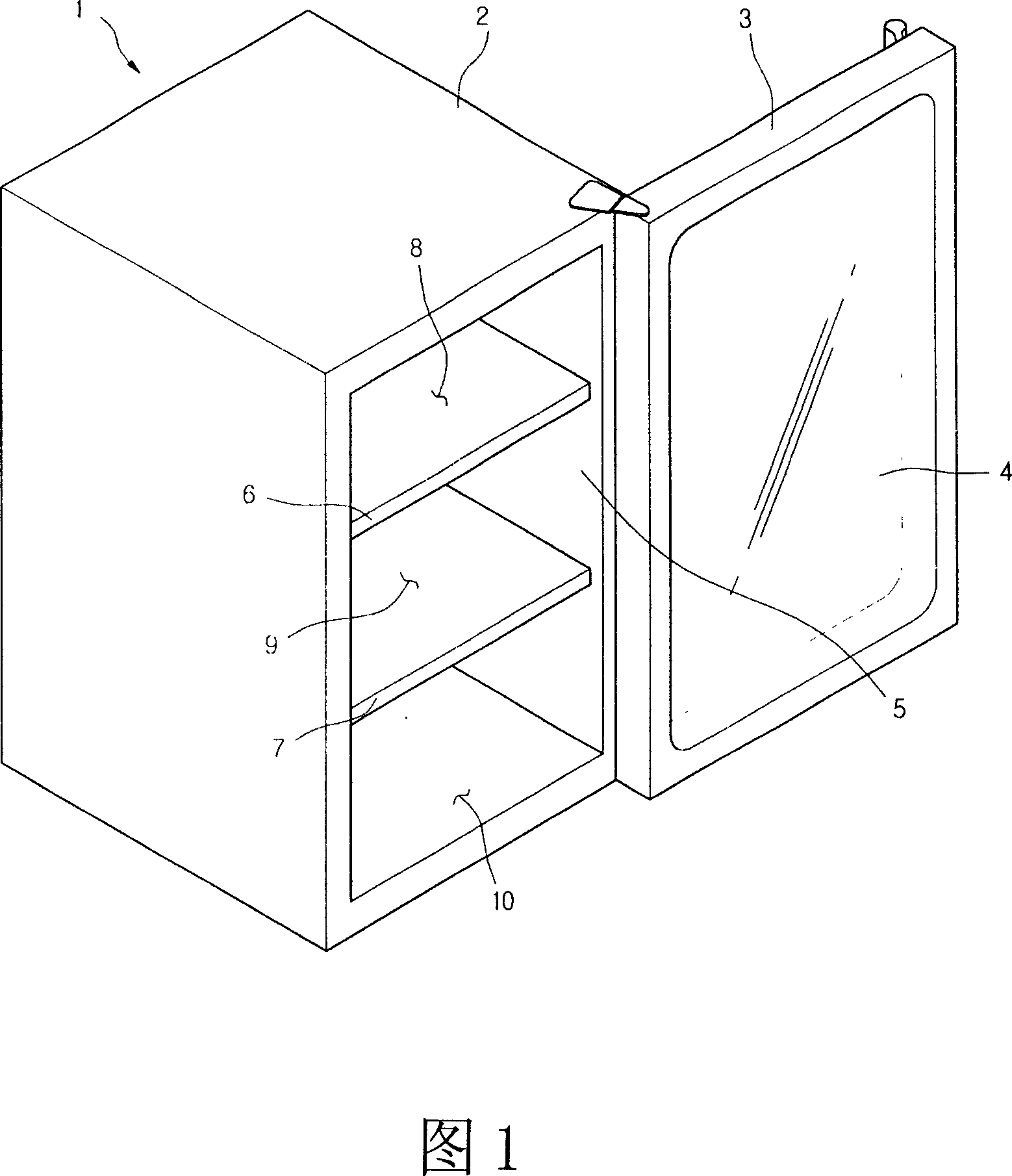 Structure of wine cabinet