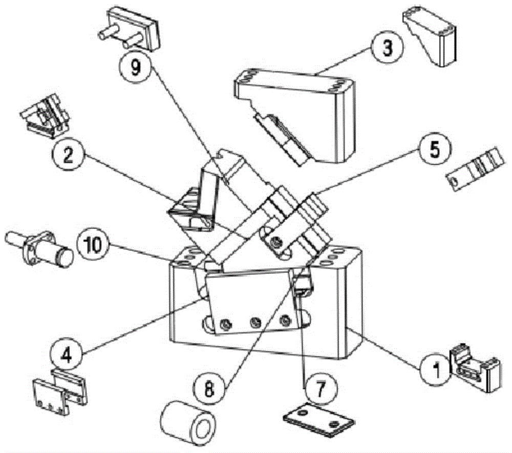 Side flanging mechanism of stamping die