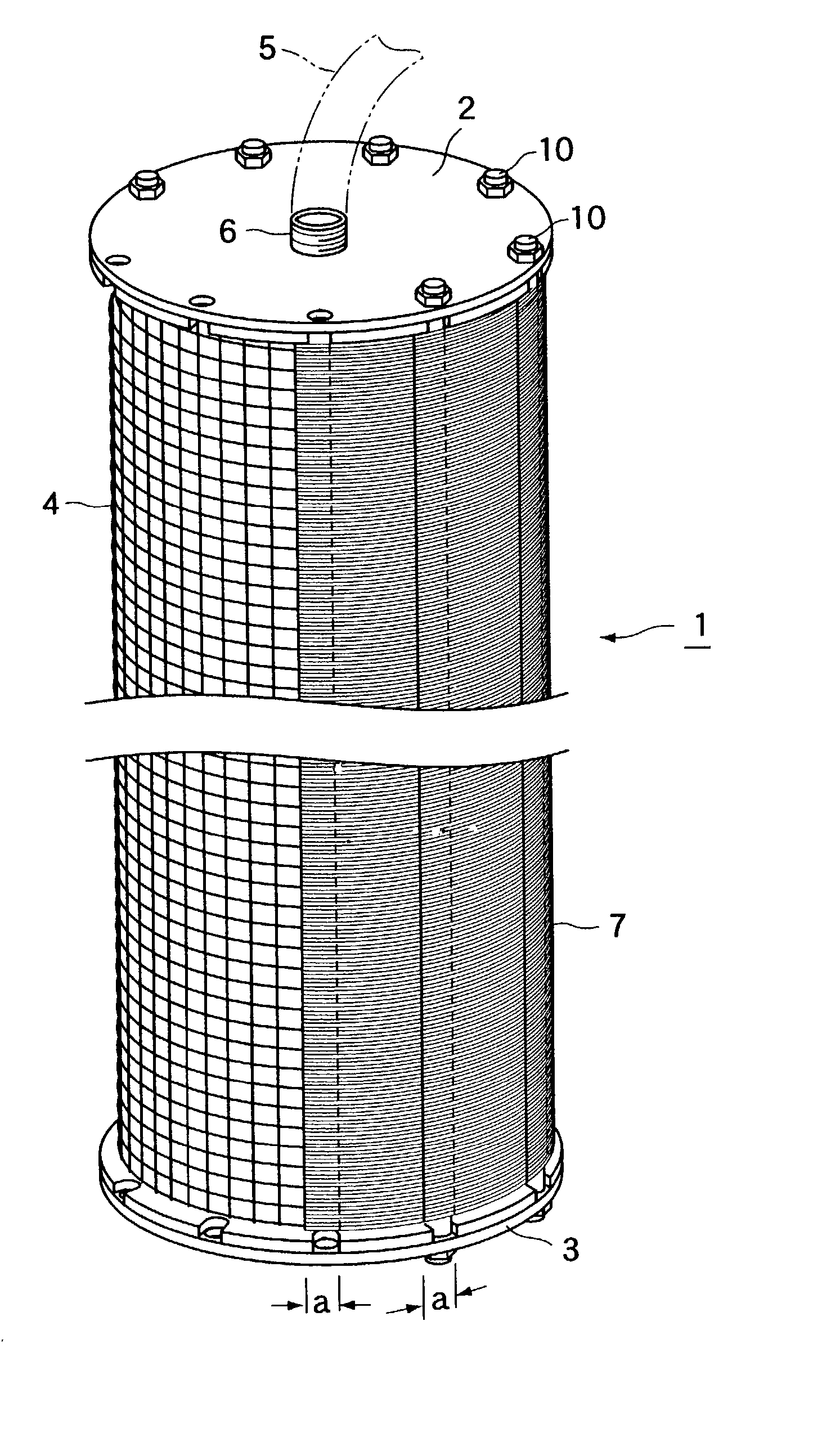 Solid-liquid filtering method and system for sewage, waste water and the like