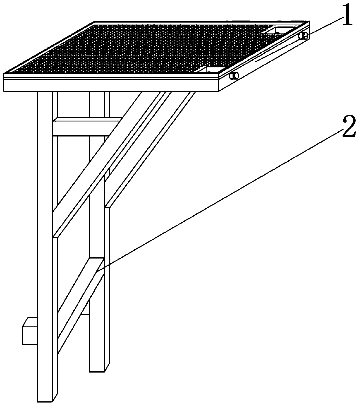 Corbel type elevator shaft integral lifting operation platform