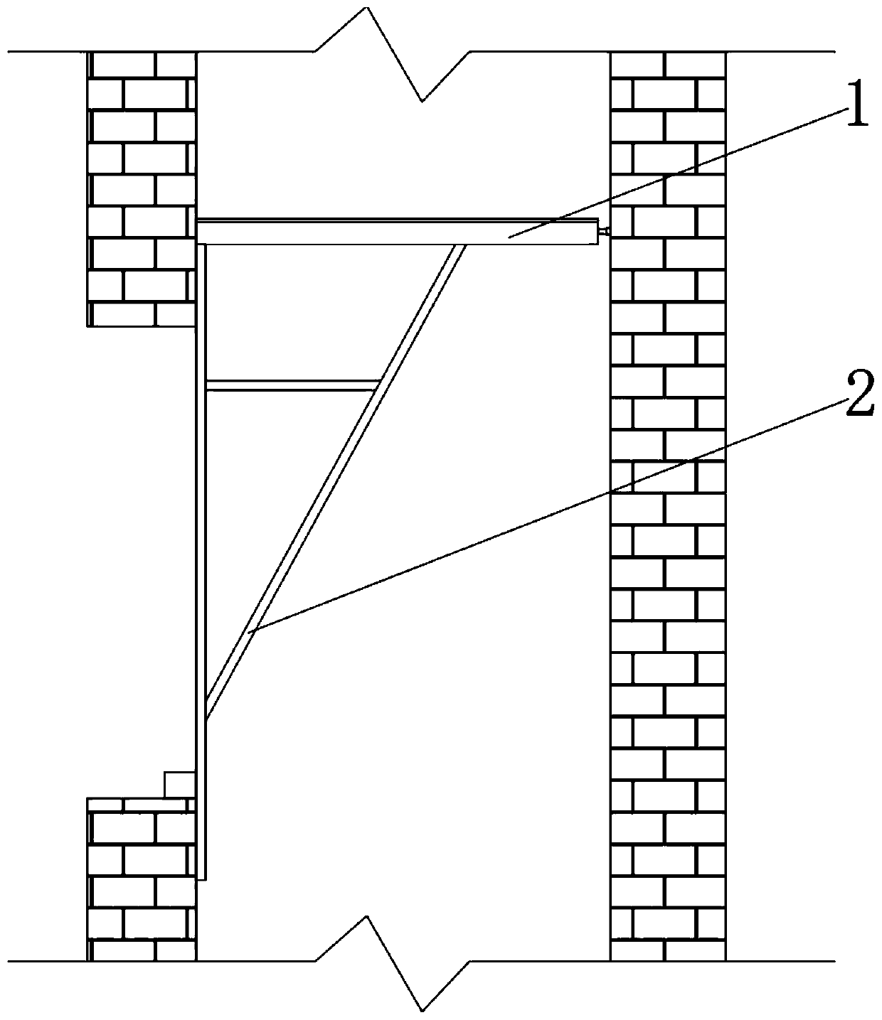 Corbel type elevator shaft integral lifting operation platform