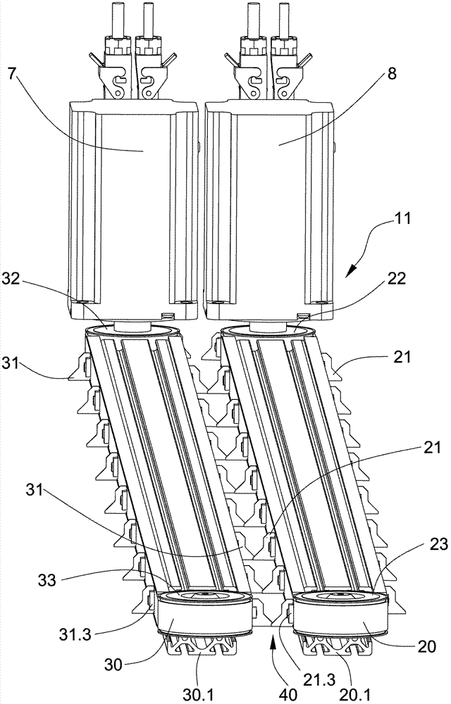 Transport system for transporting a cable