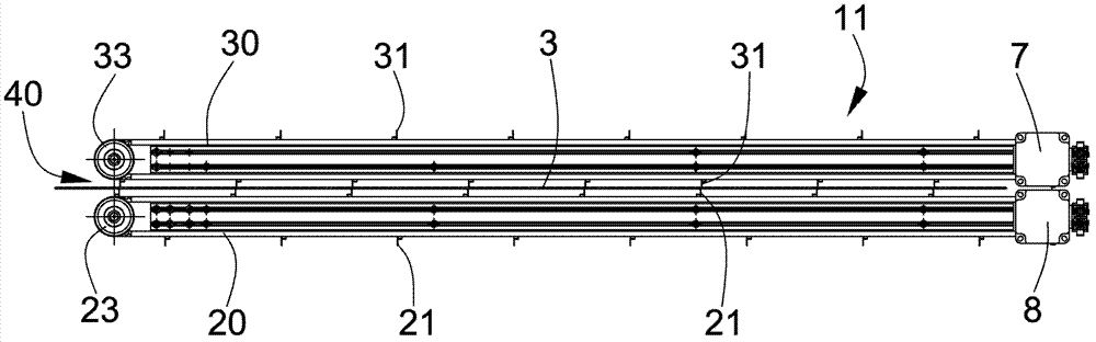 Transport system for transporting a cable
