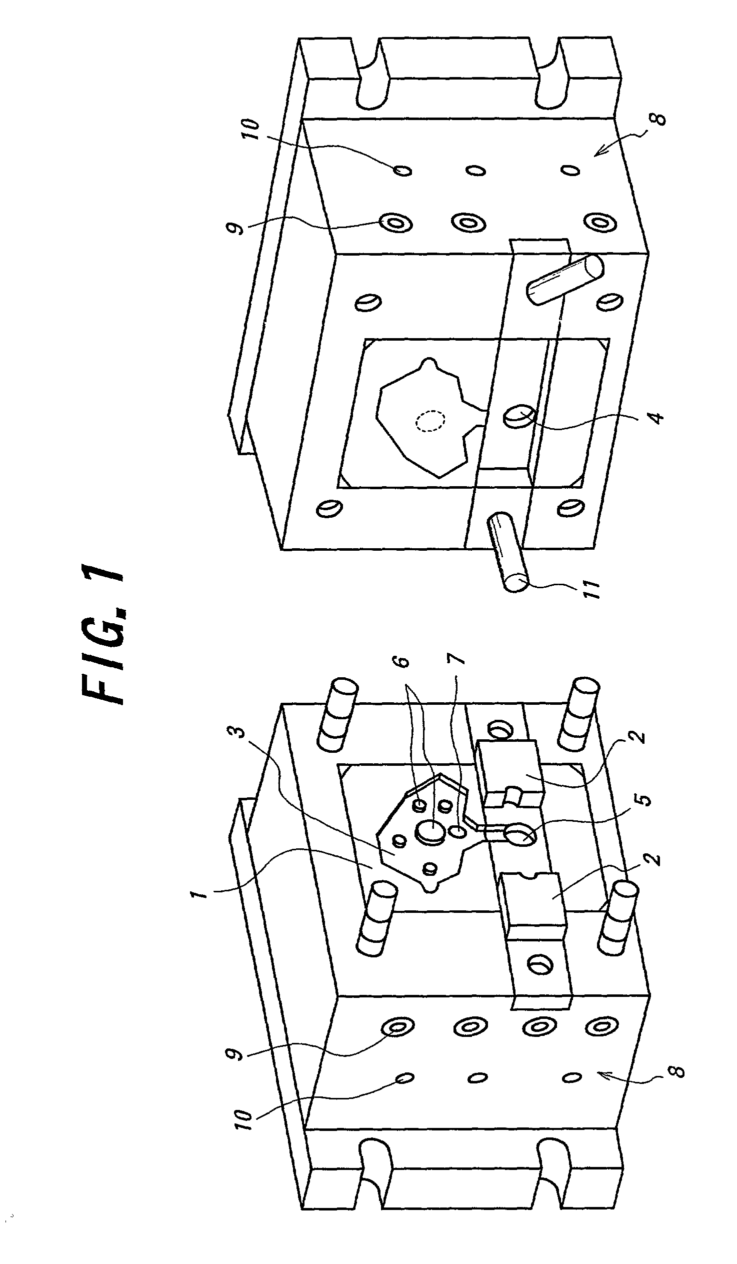 Injection mold for semi-solidified Fe alloy