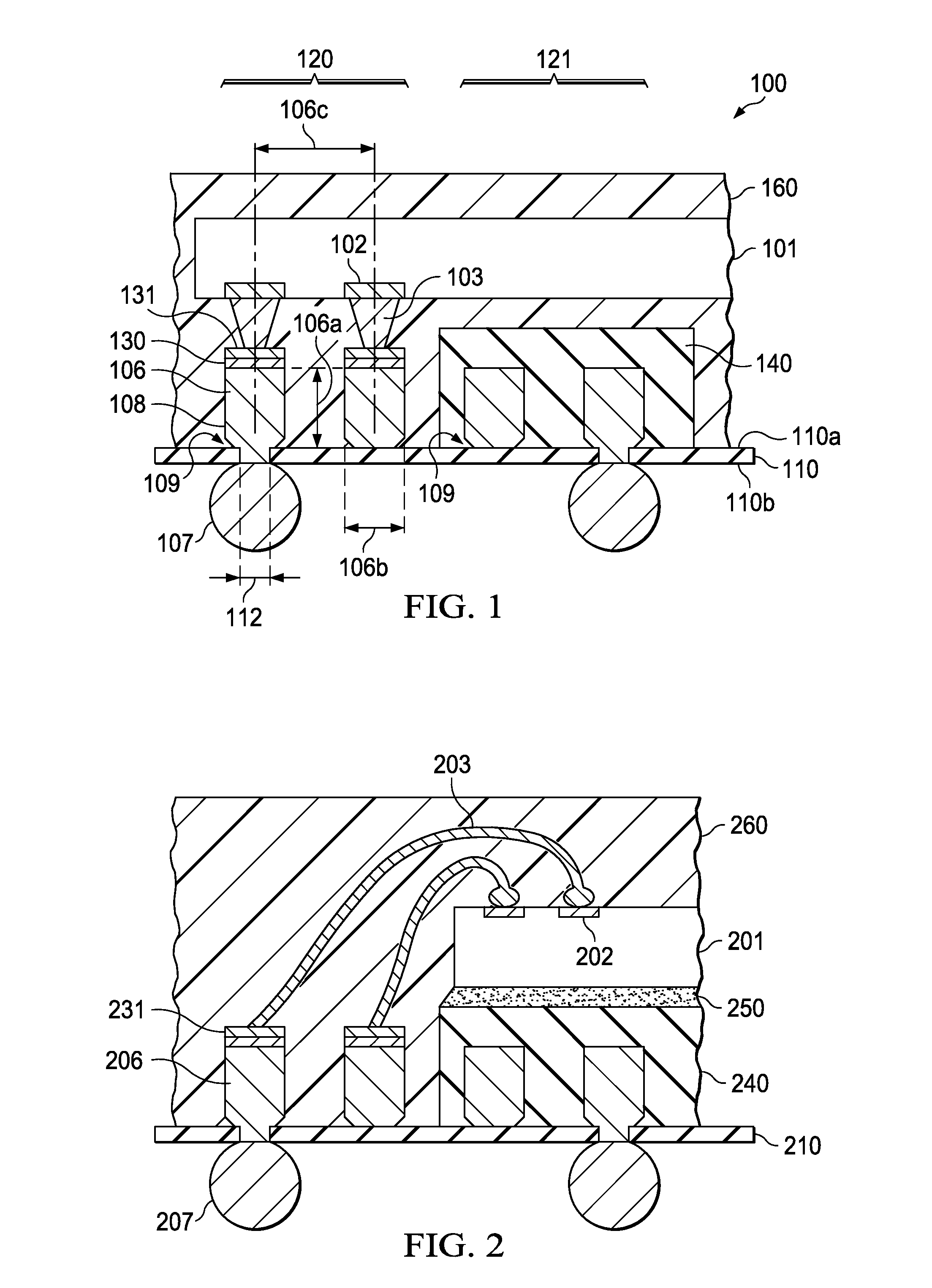Semiconductor Package Having Buss-Less Substrate