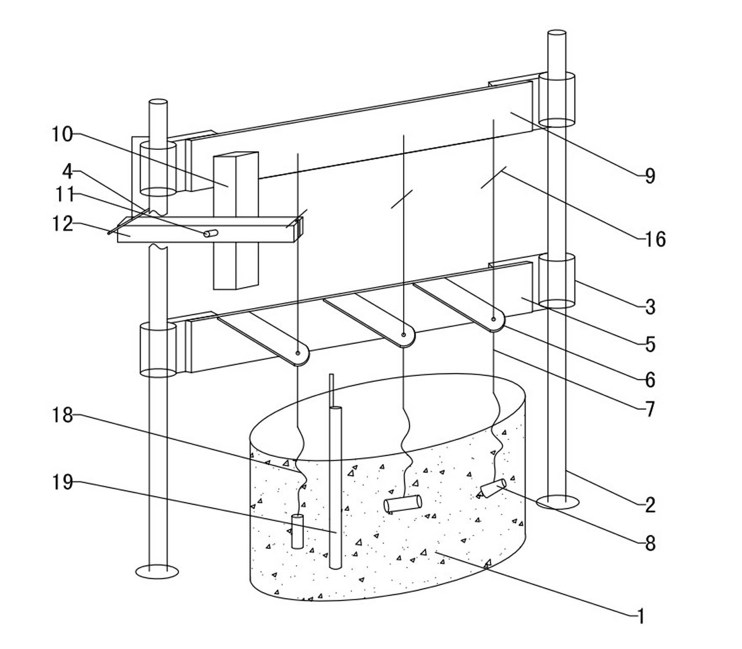 Concrete aggregate sinking-floating characteristic detection device and detection method thereof