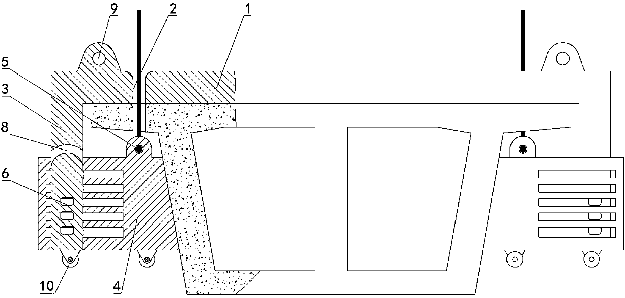 A concrete prefabricated box girder spreader