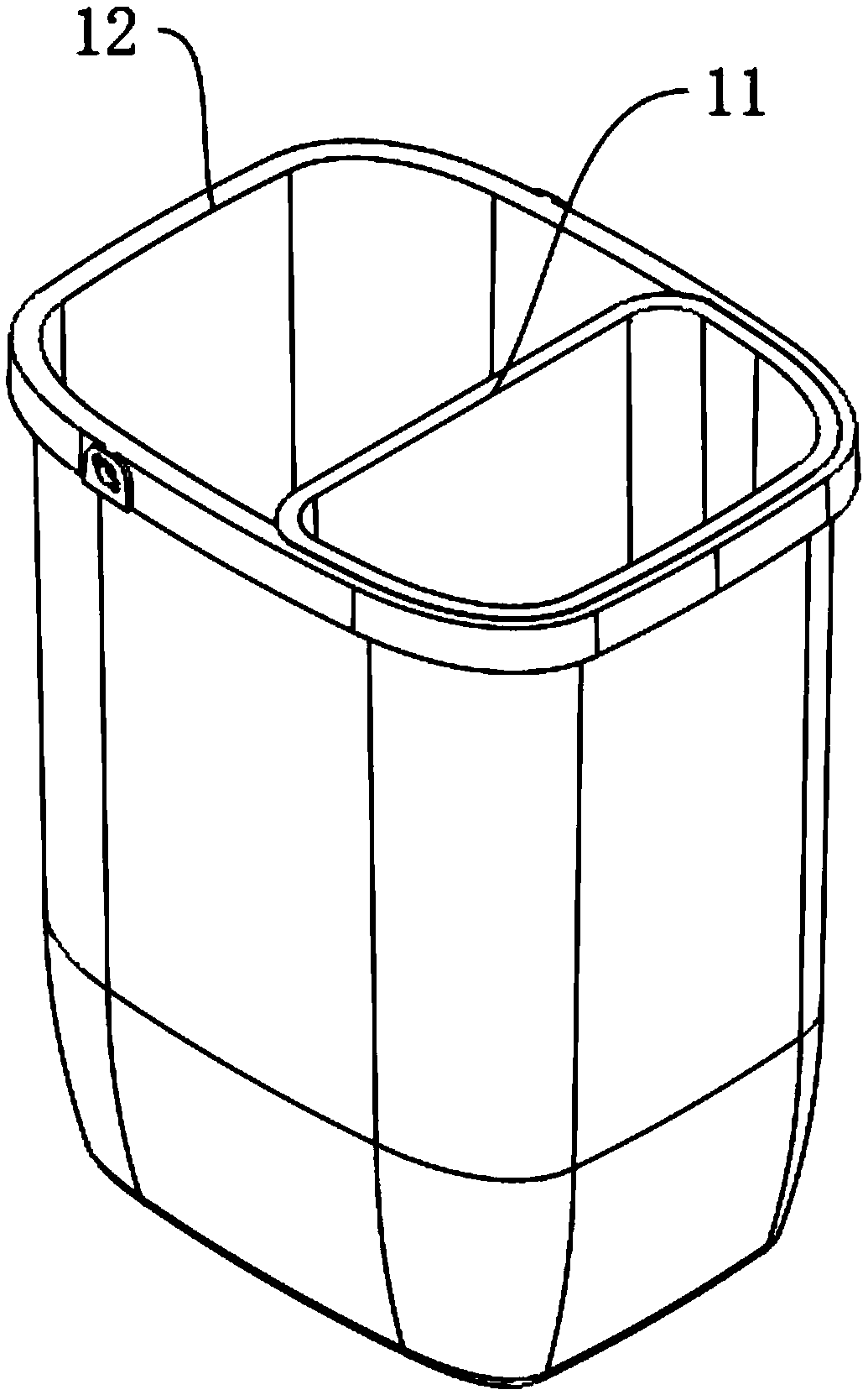 Mop bucket for flat-plate mop