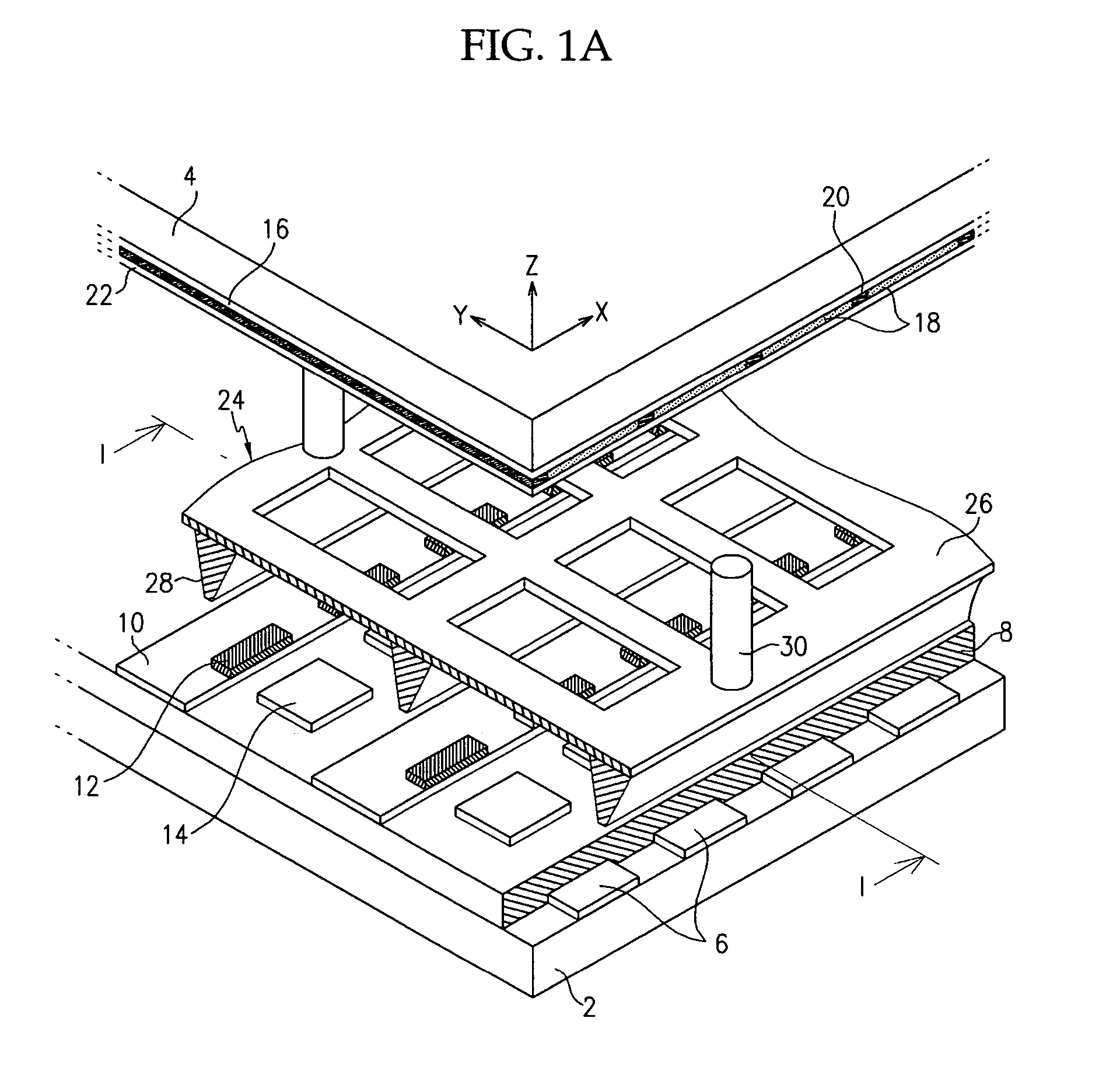 Field emission display having grid plate with multi-layered structure
