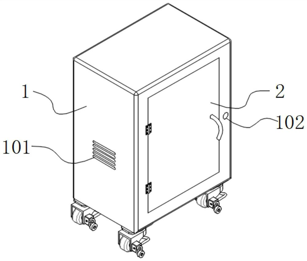 Intelligent communication equipment cabinet convenient to move