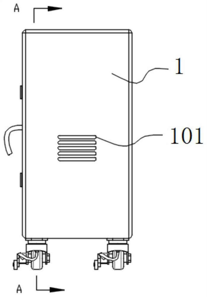 Intelligent communication equipment cabinet convenient to move