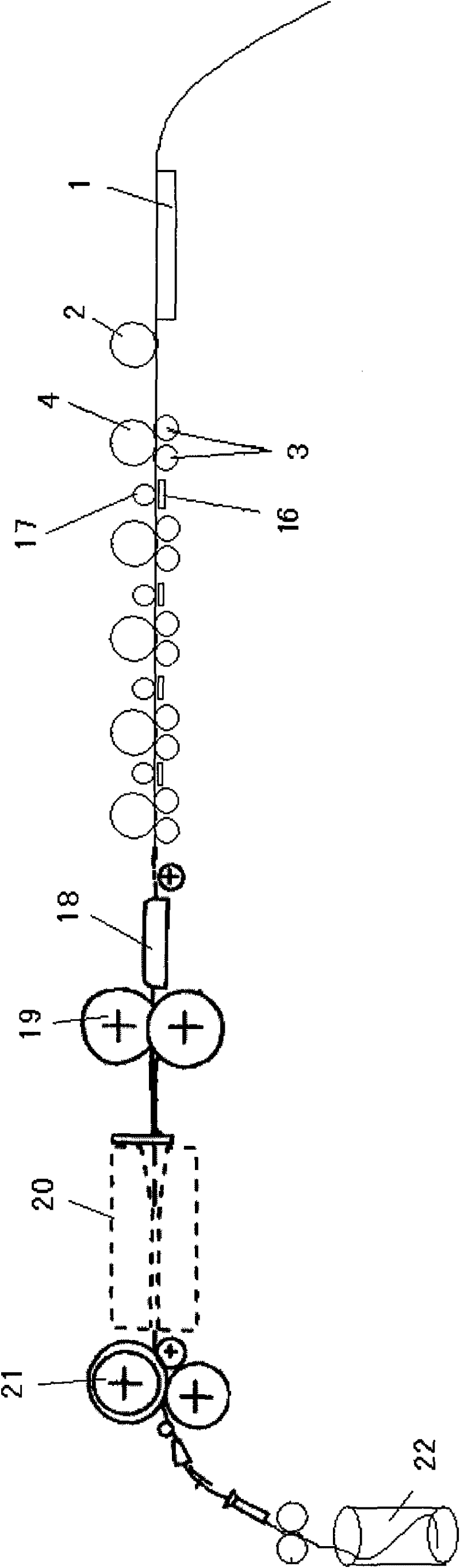 Stretch breaking carding method and device for phloem fiber