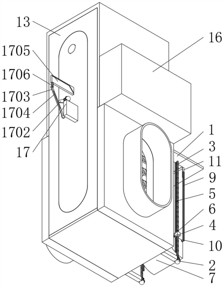 Internal inflow superfine grille decontamination device with cleaning function and use process