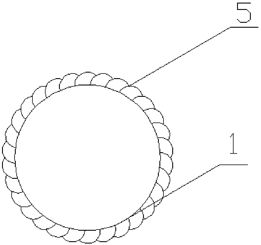 Fish-scale flaky semi-straight-pipe coke oven ascending pipe waste heat recovery apparatus