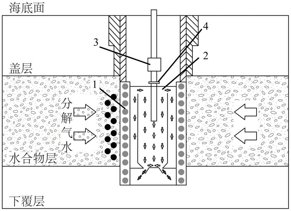 A device and method for sand removal in marine natural gas hydrate production wells
