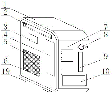 Computer host shell with good heat dissipation performance