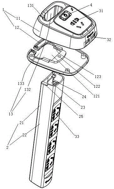 Wire hole table socket