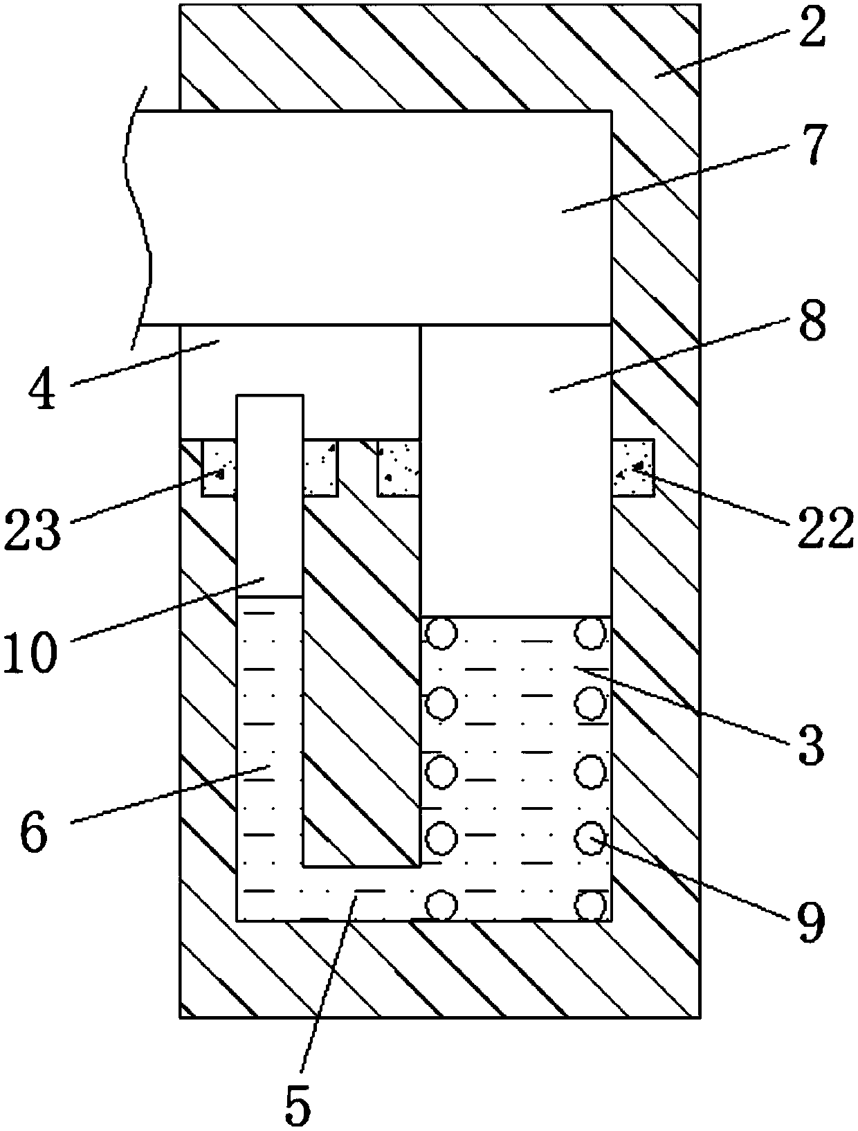 Anti-knock support having high stability performance