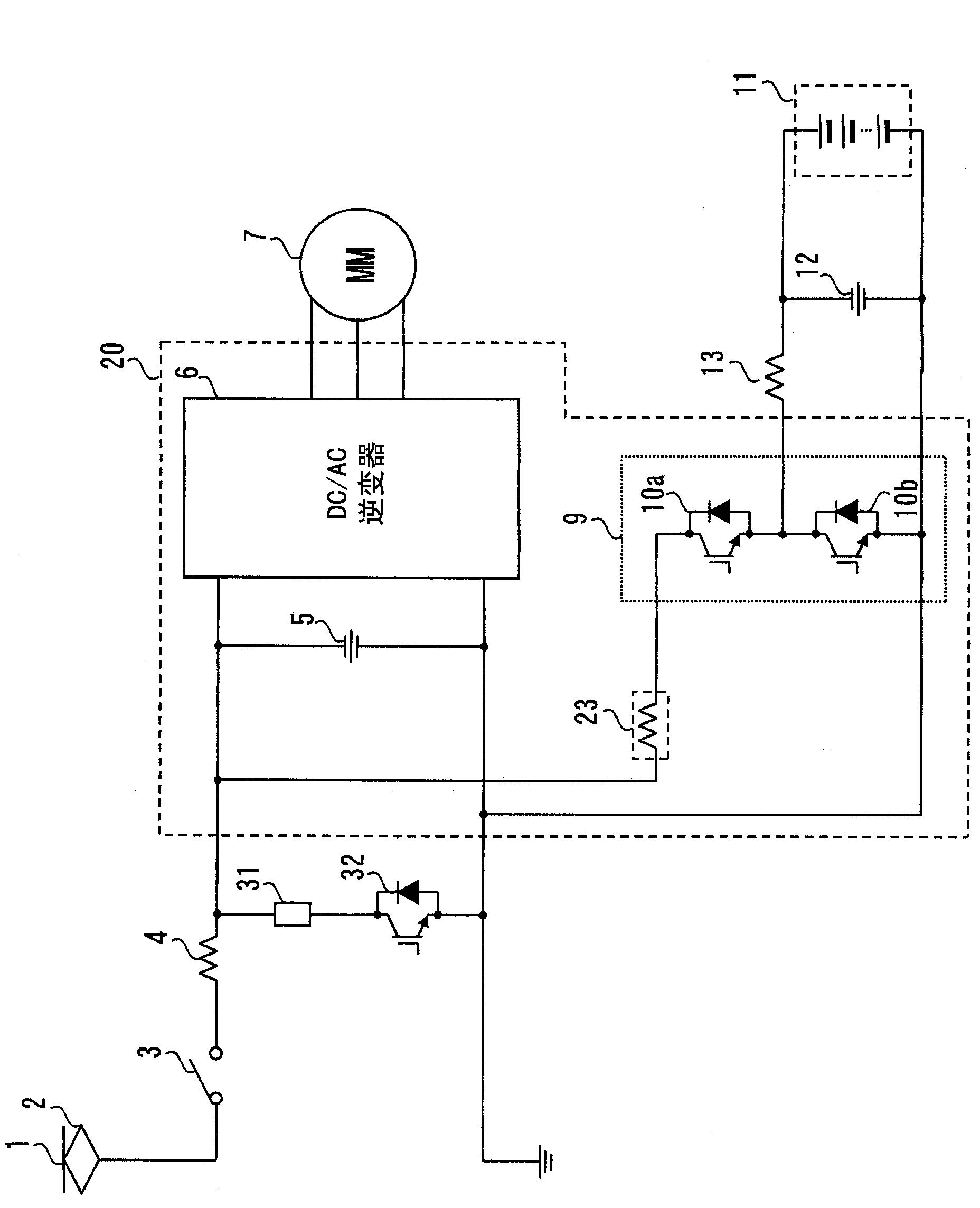 Electric power conversion system equipped with electric storage device