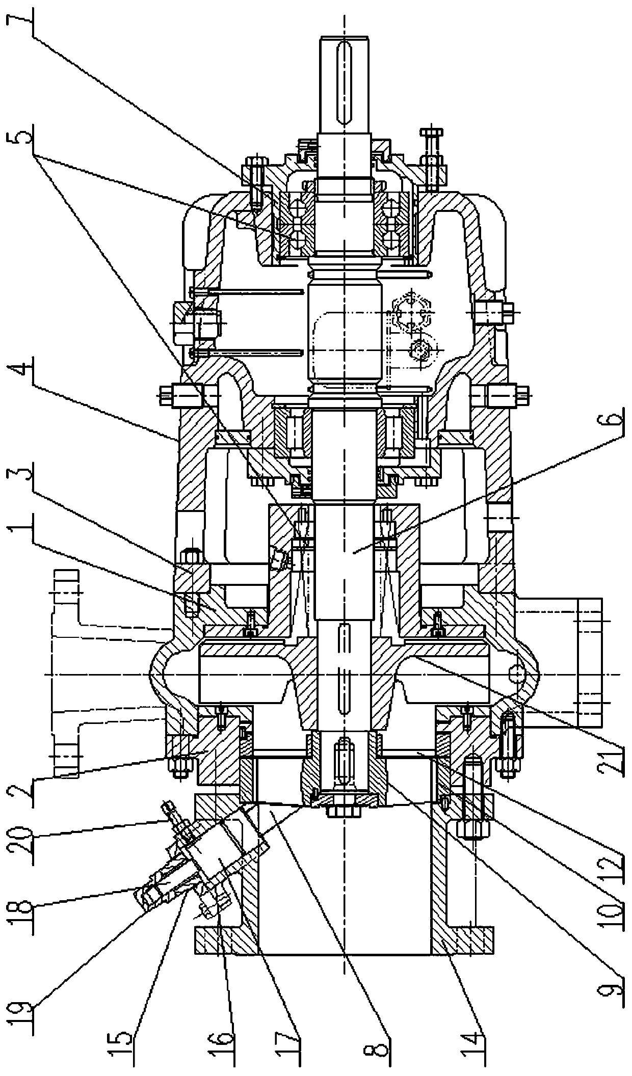 Three-cutting crushing pump