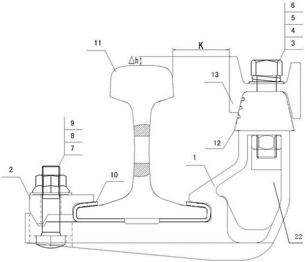 Urban rail wheel guard rail device and its installation method