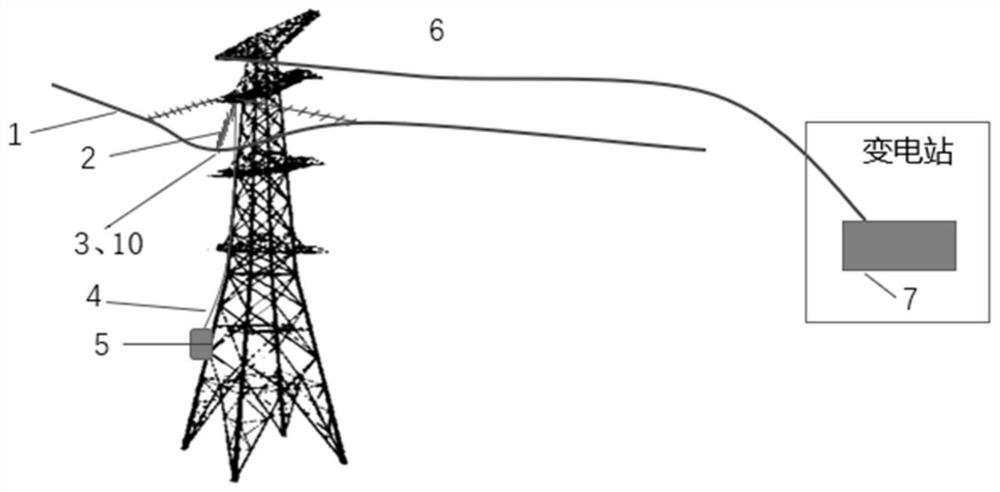 Power transmission line monitoring device and method based on fiber bragg grating