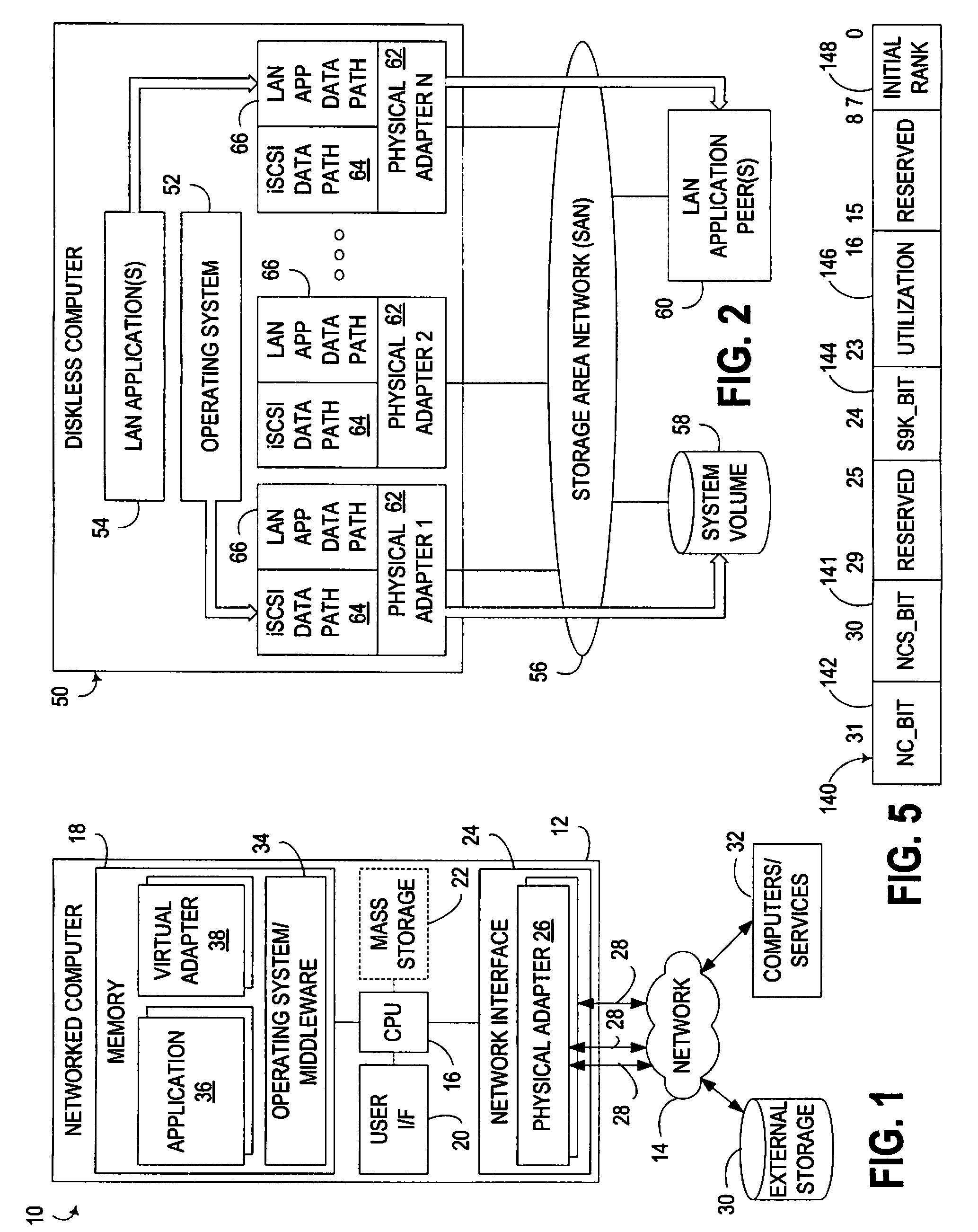 Physical network interface selection to minimize contention with operating system critical storage operations