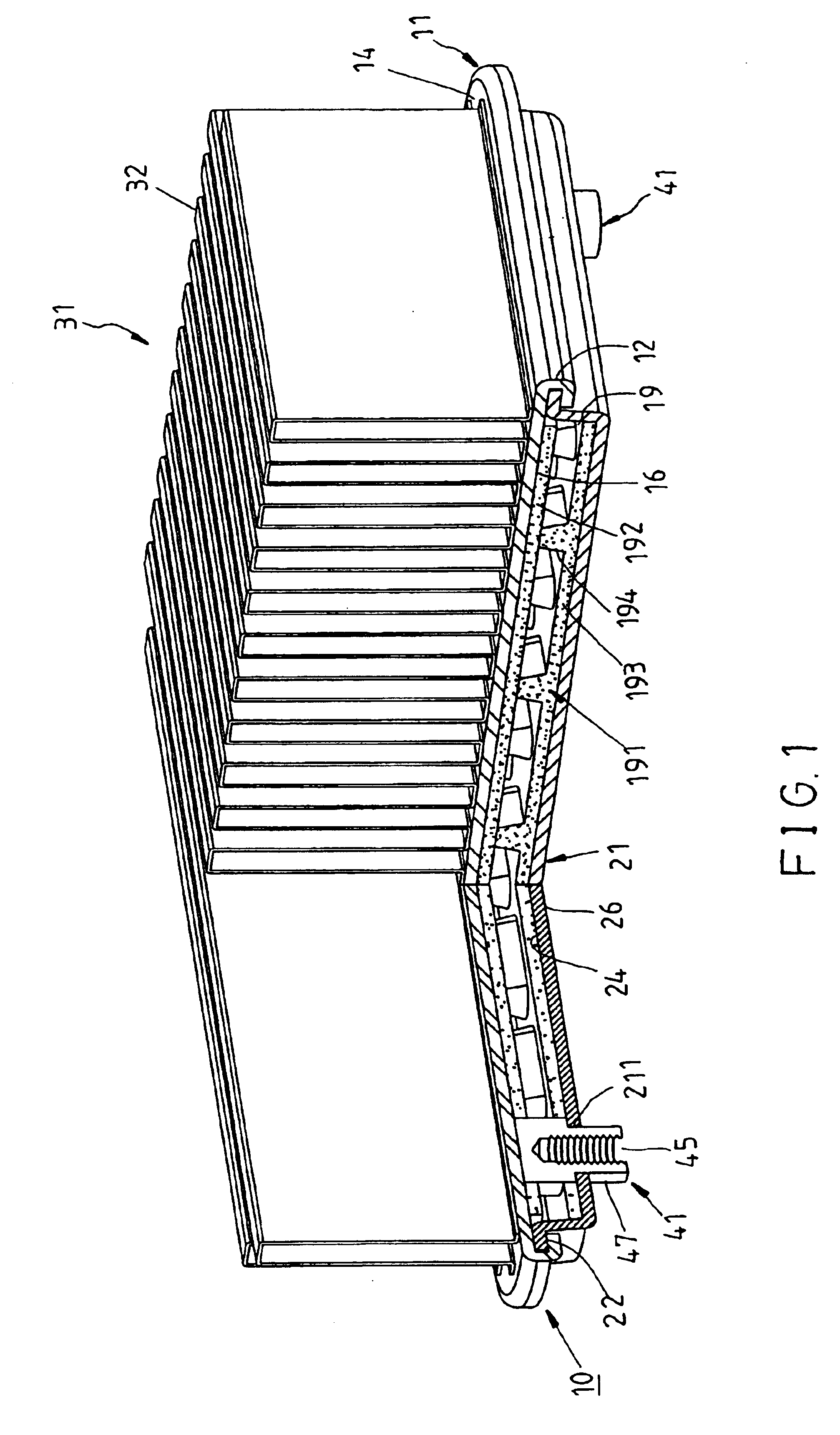 Bottom fixation type integrated circuit chip cooling structure