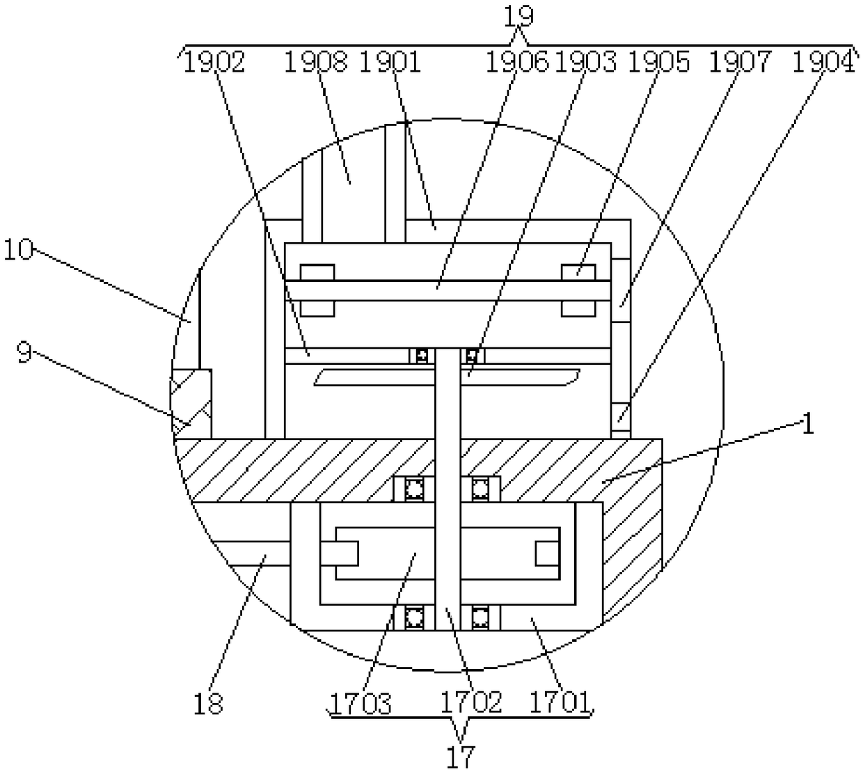 Flip type fish frying device for processing canned eel