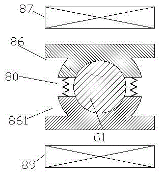 Pressing and fixing device used for logistics device and operation method of pressing and fixing device