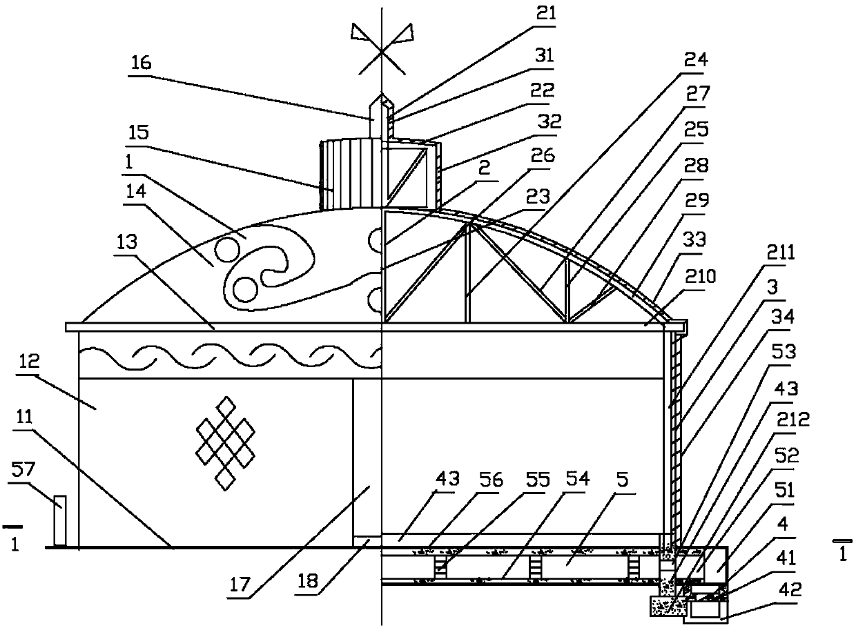 Moisture-proof Mongolian yurt and mounting method thereof