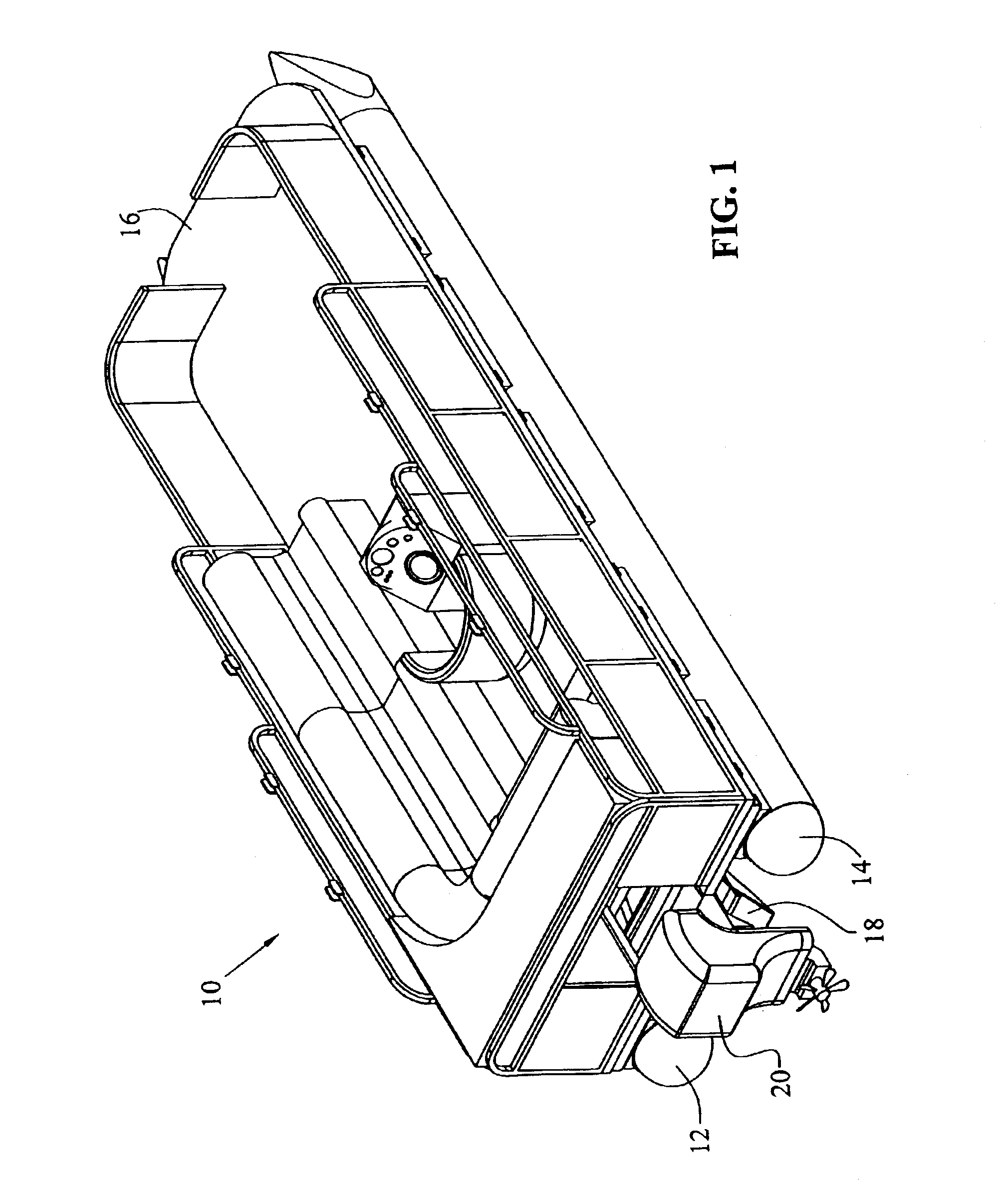 Isolated motor pan for watercraft