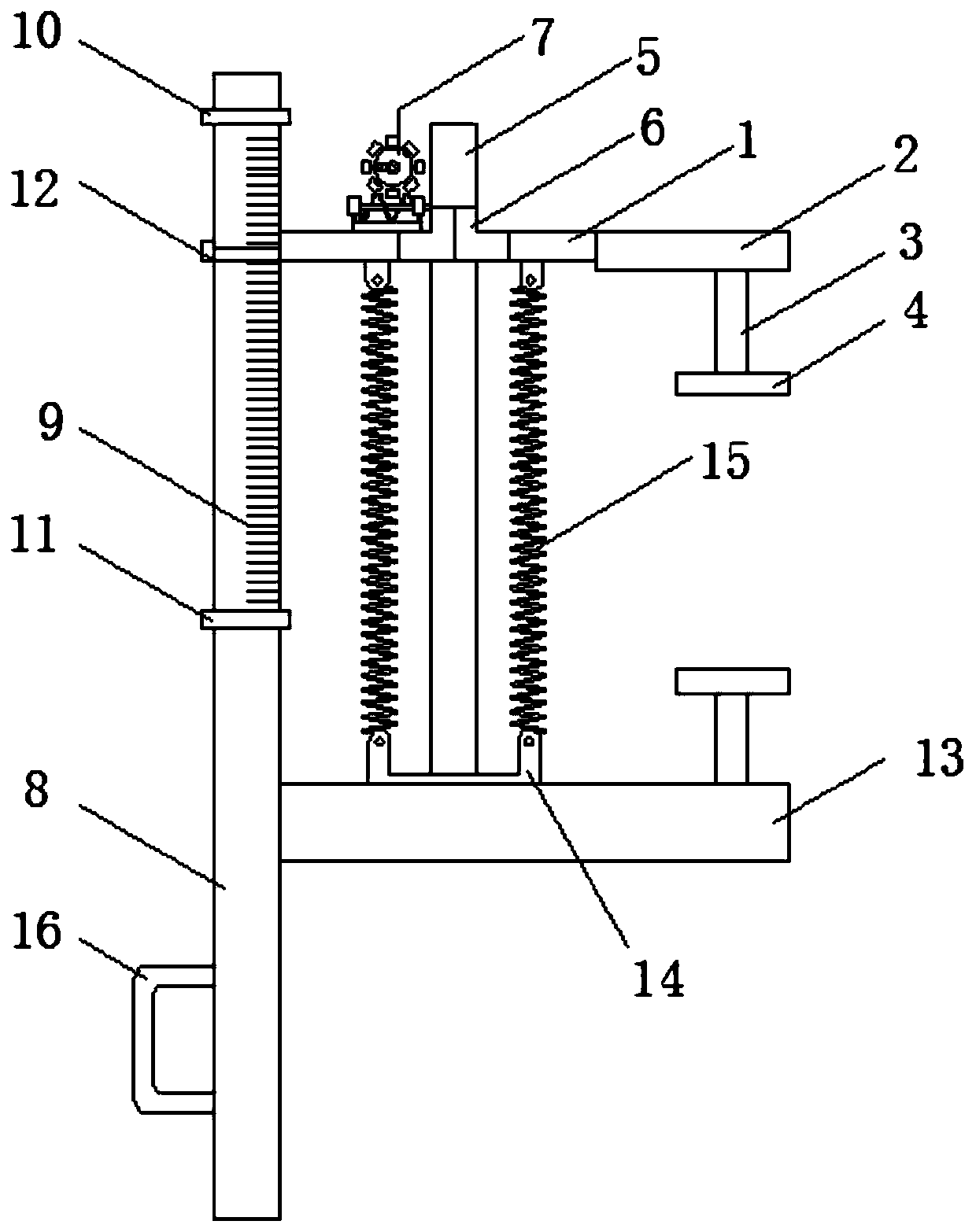 Wall thickness measuring device easy to stretch and contract