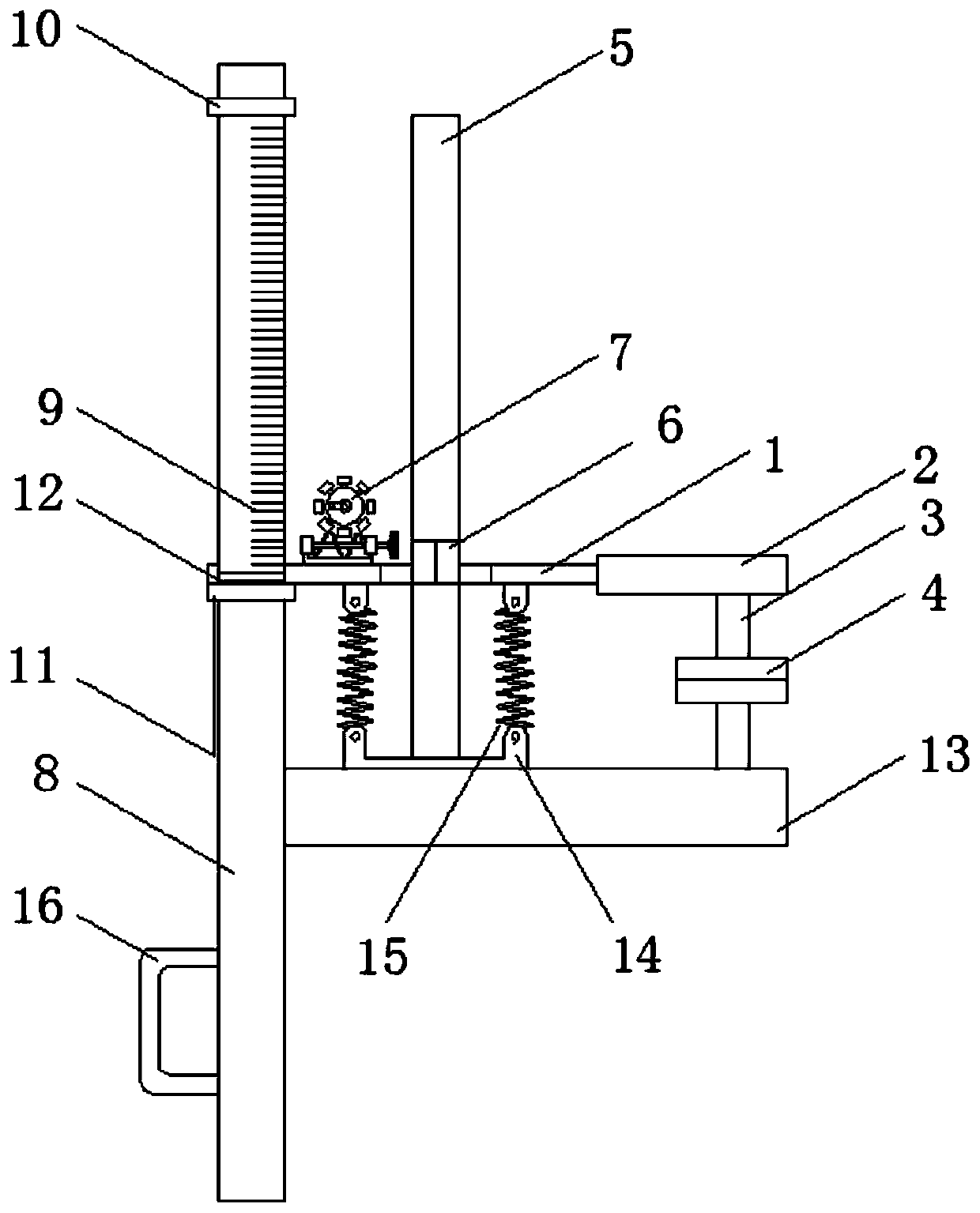 Wall thickness measuring device easy to stretch and contract