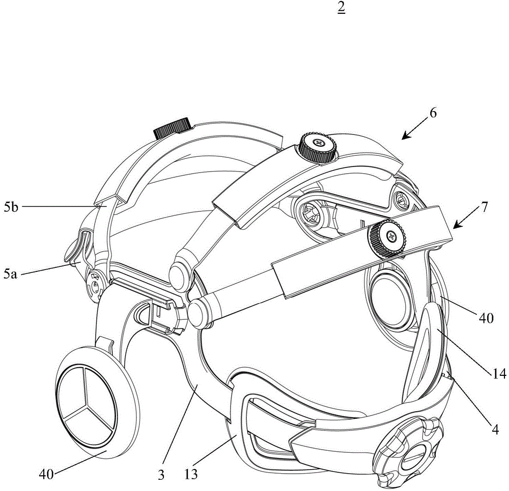 Headband structure and welding mask using same