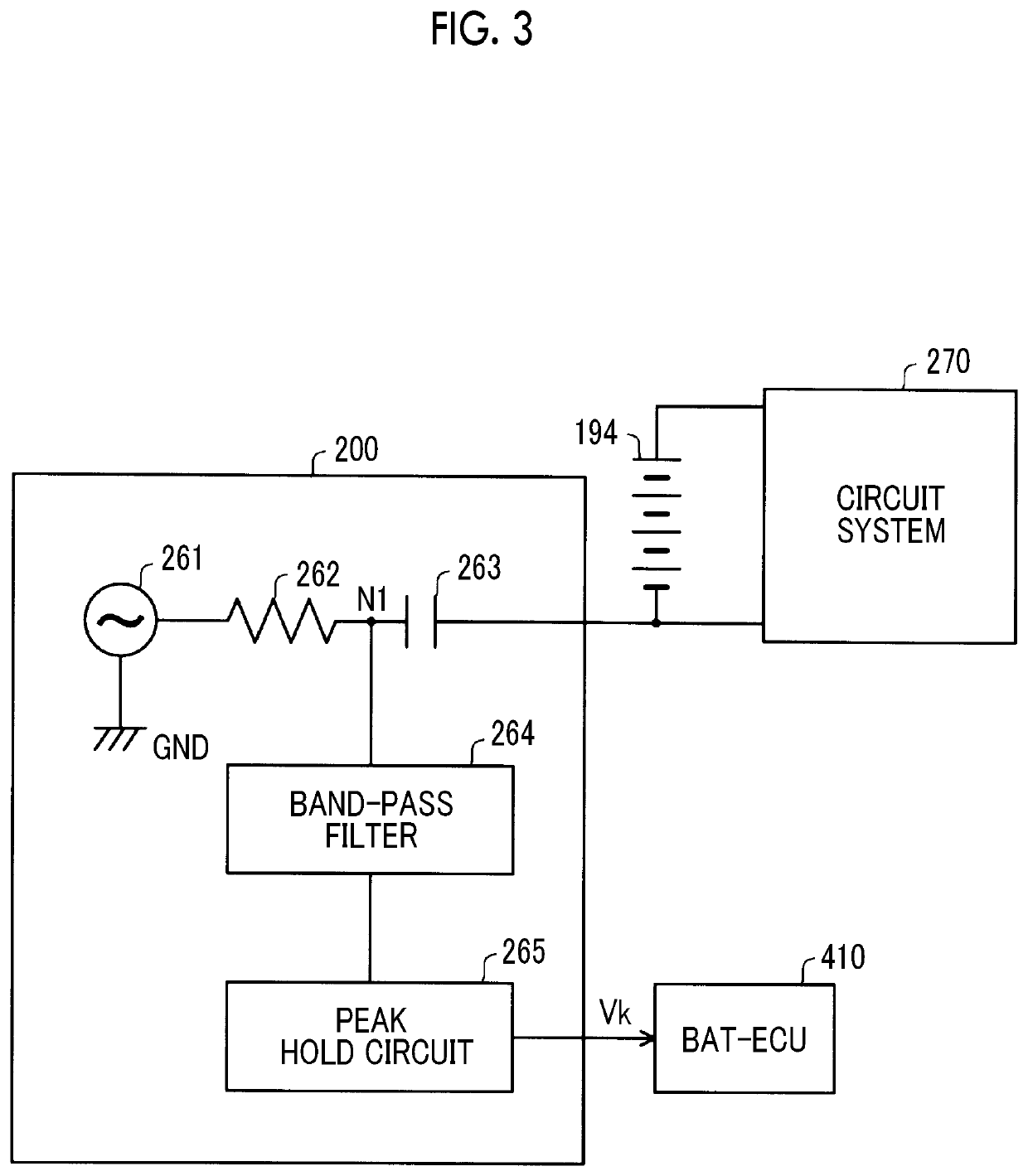 External power feed system and electric leak detection method therefor