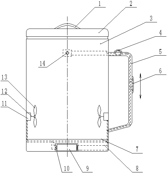 Bias-blade multifunctional fast cooling type cup